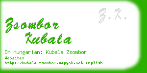 zsombor kubala business card